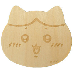 Japan Chiikawa Wooden Coaster - Hachiware : Smile