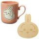 Japan Chiikawa Porcelain Mug with Coaster Set - Usagi : Pink