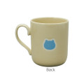 Japan Chiikawa Porcelain Mug with Coaster Set - Hachiware : Light Yellow - 2