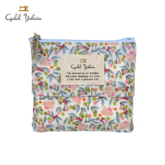 Japan Sanrio Liberty Fabrics Tissue Pouch - Hello Kitty : Cherries and Bows Light Blue