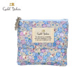 Japan Sanrio Liberty Fabrics Tissue Pouch - Hello Kitty : Apple Picking Blue - 1