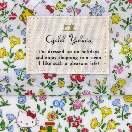 Japan Sanrio Liberty Fabrics Tissue Pouch - Hello Kitty : Playground White - 2