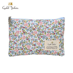 Japan Sanrio Liberty Fabrics Flat Pouch - Hello Kitty : Cherries and Bows Light Blue