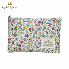 Japan Sanrio Liberty Fabrics Flat Pouch - Hello Kitty : Playground White
