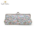 Japan Sanrio Liberty Fabrics Pen Case - Hello Kitty : Cherries and Bows Blue - 1