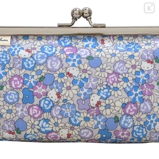 Japan Sanrio Liberty Fabrics Pen Case - Hello Kitty : Apple Picking Blue - 2