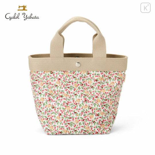 Japan Sanrio Liberty Fabrics Tote Bag (S) - Hello Kitty : Cherry and Bowes Pink - 1