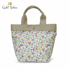 Japan Sanrio Liberty Fabrics Tote Bag (S) - Hello Kitty : Playground White