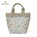 Japan Sanrio Liberty Fabrics Tote Bag (S) - Hello Kitty : Playground White - 1