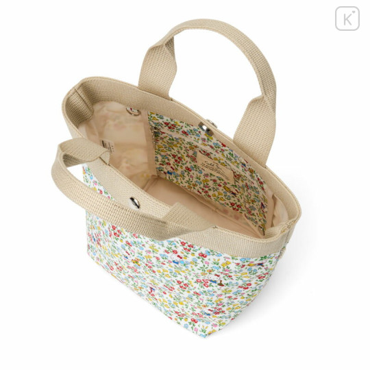 Japan Sanrio Liberty Fabrics Tote Bag (S) - Hello Kitty : Playground White - 3