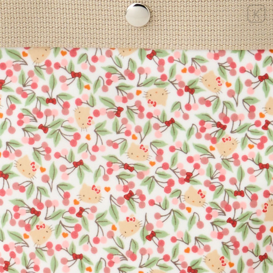 Japan Sanrio Liberty Fabrics Tote Bag (L) - Hello Kitty : Cherries and Bows Pink - 2