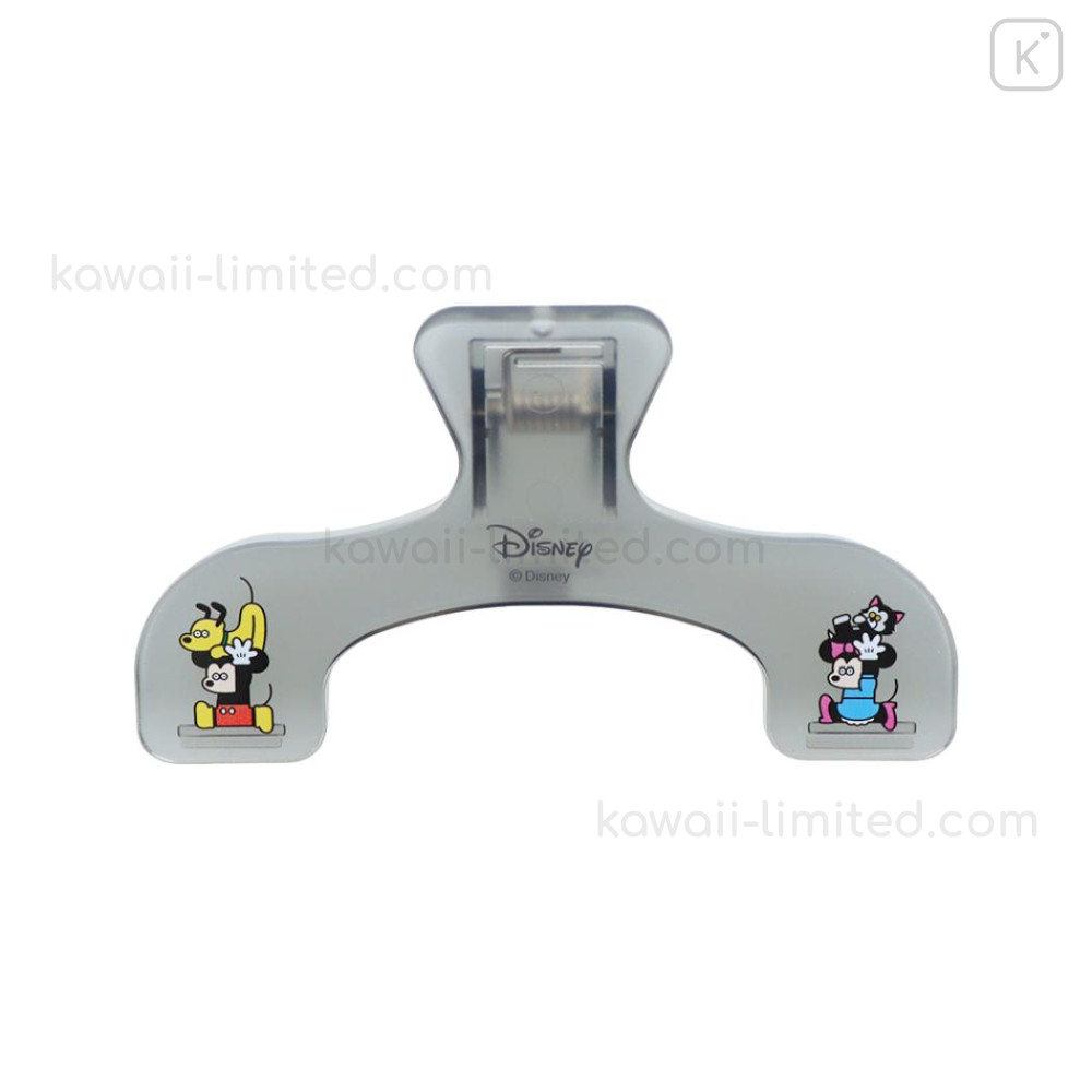 Japan Disney Ukanmuri Book Clip - Mickey & Minnie & Pluto