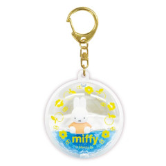 Japan Miffy Floating Sequins Keychain - Miffy : Blue