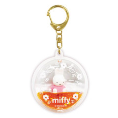 Japan Miffy Floating Sequins Keychain - Miffy : Orange