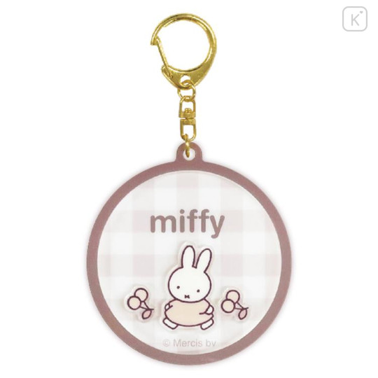Japan Miffy Shaka Shaka Keychain - Miffy : Cherry Gingham - 1