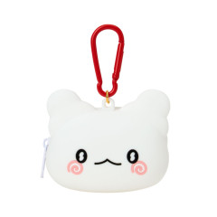 Japan Sanrio Original Face-shaped Silicone Mini Pouch - Hanamaruobake : I Love Sweets