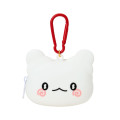 Japan Sanrio Original Face-shaped Silicone Mini Pouch - Hanamaruobake : I Love Sweets - 1