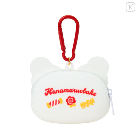 Japan Sanrio Original Face-shaped Silicone Mini Pouch - Hanamaruobake : I Love Sweets - 2