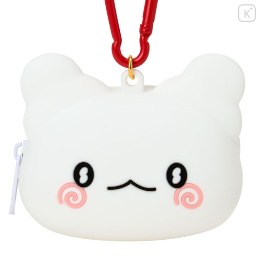 Japan Sanrio Original Face-shaped Silicone Mini Pouch - Hanamaruobake : I Love Sweets - 3