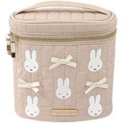 Japan Miffy Vanity Pouch - Miffy : My Favourite Ribbon Beige Pink