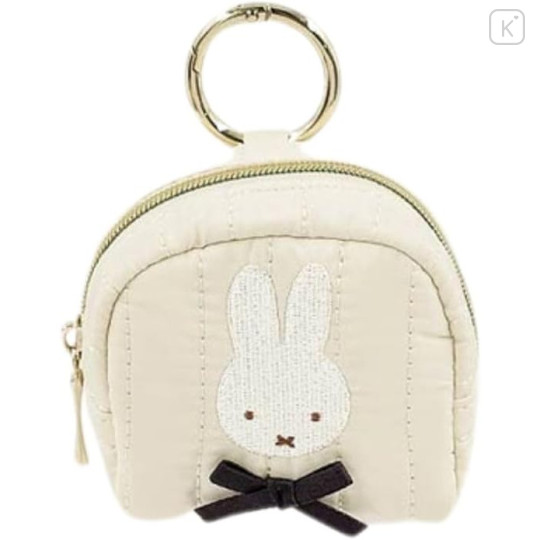 Japan Miffy Mini Accessory Pouch - Miffy : My Favourite Ribbon Ivory - 1