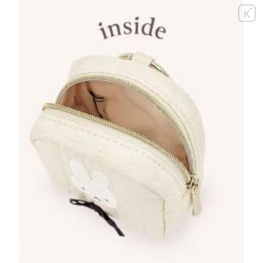Japan Miffy Mini Accessory Pouch - Miffy : My Favourite Ribbon Ivory - 2