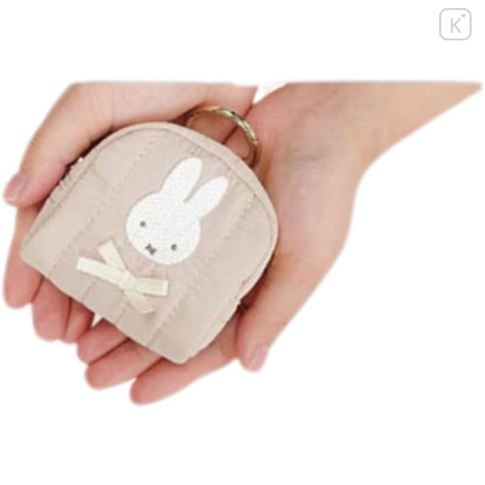 Japan Miffy Mini Accessory Pouch - Miffy : My Favourite Ribbon Ivory - 3