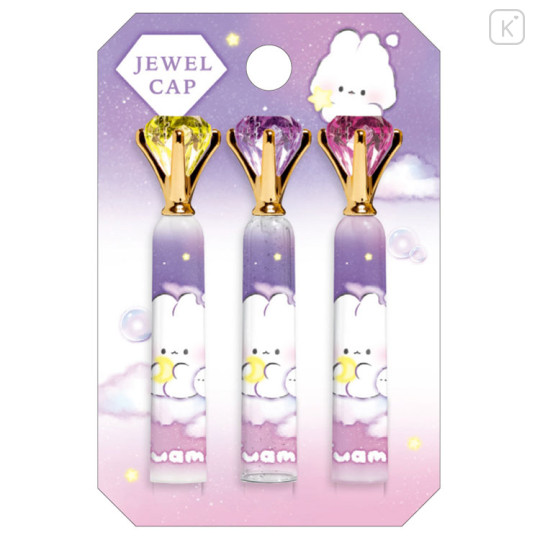 Japan Fuamii Pencil Cap Set - Bunny Night Sky Jewel Cap - 1