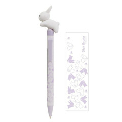 Japan Miffy Action Mascot Ballpoint Pen - Miffy : Rabbit Purple