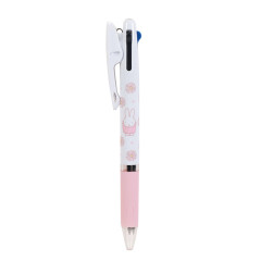 Japan Miffy Jetstream 3 Color Multi Ballpoint Pen - Miffy : Flower White Pink