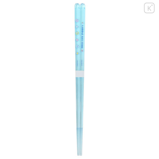 Japan Peanuts Clear Chopsticks 23cm - Snoopy & Woodstock : Chill Life Blue - 1