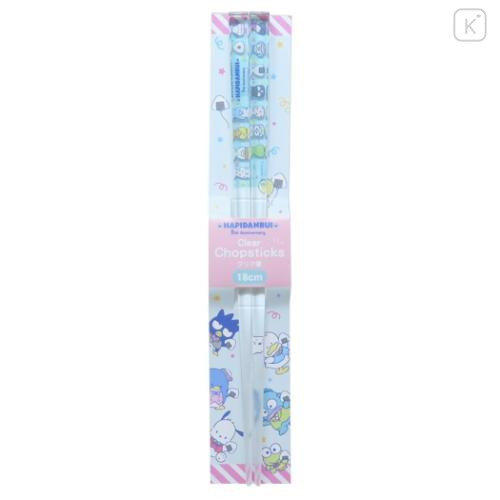 Japan Sanrio Clear Chopsticks 18cm - Hapidanbui Boys 5th Anniversary Rice Ball - 4
