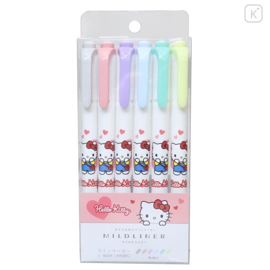 Japan Sanrio Mildliner Double-Sided Highlighter Set - Hello Kitty : Love - 1