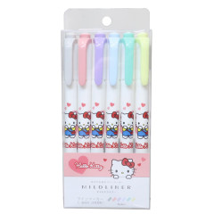 Japan Sanrio Mildliner Double-Sided Highlighter Set - Hello Kitty : Love
