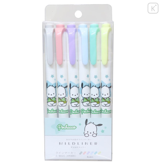 Japan Sanrio Mildliner Double-Sided Highlighter Set - Pochacco : Love - 1