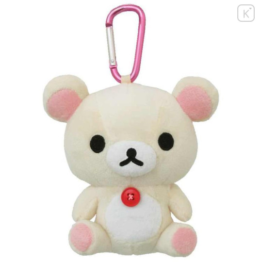 Japan San-X Mini Plush Pouch with Carabiner - Korilakkuma - 1