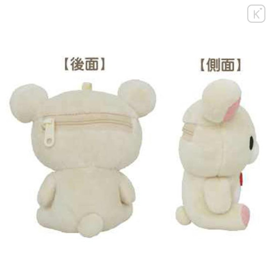 Japan San-X Mini Plush Pouch with Carabiner - Korilakkuma - 2
