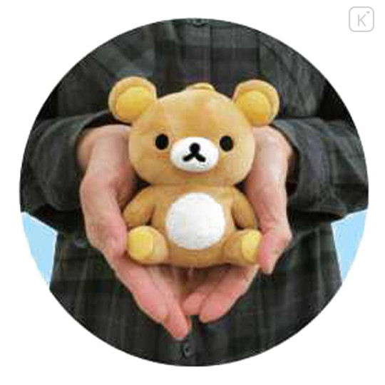 Japan San-X Mini Plush Pouch with Carabiner - Rilakkuma - 3