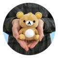 Japan San-X Mini Plush Pouch with Carabiner - Rilakkuma - 3