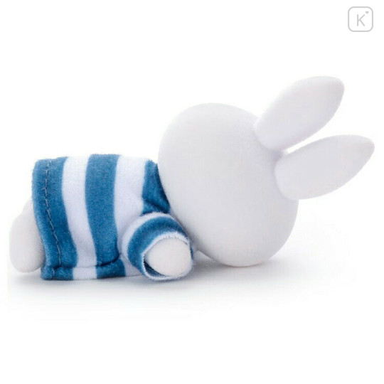 Japan Miffy Flocked Figure - Miffy : Sleeping Blue Stripe - 2