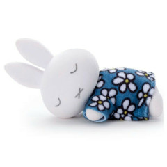 Japan Miffy Flocked Figure - Miffy : Sleeping Blue Dress