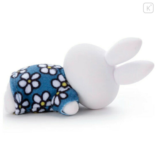 Japan Miffy Flocked Figure - Miffy : Sleeping Blue Dress - 2