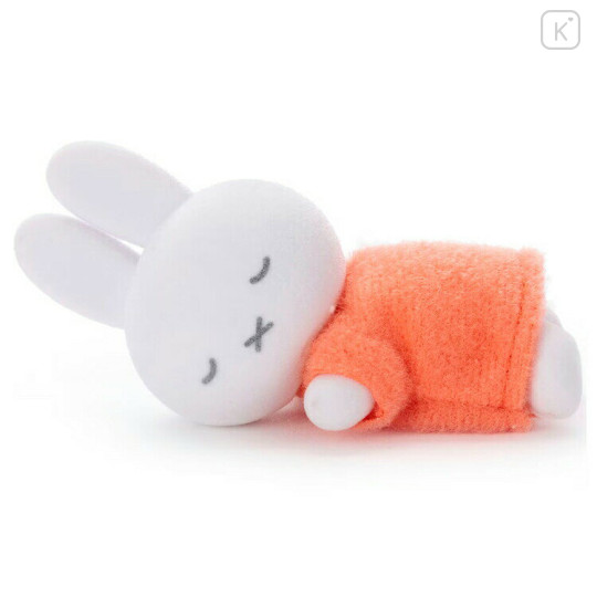 Japan Miffy Flocked Figure - Miffy : Sleeping Orange Dress - 1