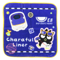 Japan Sanrio × JR East Mini Towel Handkerchief - Badtz-maru : Charaful Liner