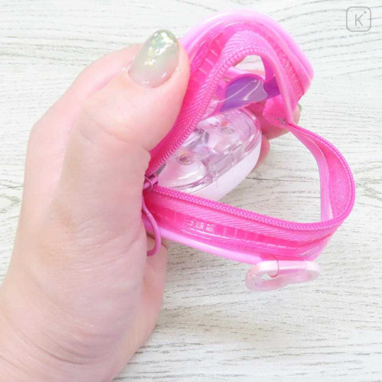 Japan Sanrio Mascot Mini Pouch with Carabiner - My Melody : Face - 3