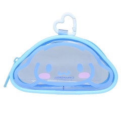 Japan Sanrio Mascot Mini Pouch with Carabiner - Cinnamoroll : Face