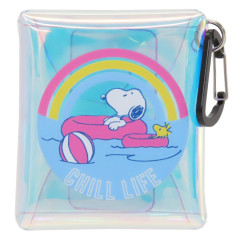 Japan Peanuts Clear Multi Case (SS) - Snoopy & Woodstock : Chill Life Water Floating Rainbow