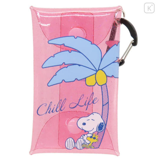 Japan Peanuts Clear Multi Case (S) - Snoopy & Woodstock : Chill Life Pink - 1