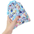 Japan Sanrio × JR East Drawstring Bag - Hangyodon : Charaful Liner Train - 2