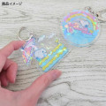 Japan Peanuts Glitter Hologram Acrylic Keychain - Snoopy & Woodstock : Chill Life Water Floating Rainbow - 2